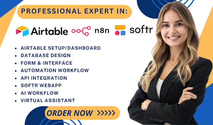 be your airtable database airtable automation crm softr webapp n8n expert