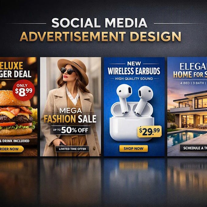 design professional social media posts and advertisements
