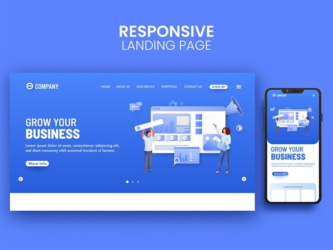 create a modern responsive landing page
