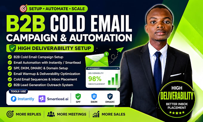 setup b2b cold email campaign automation for high deliverability