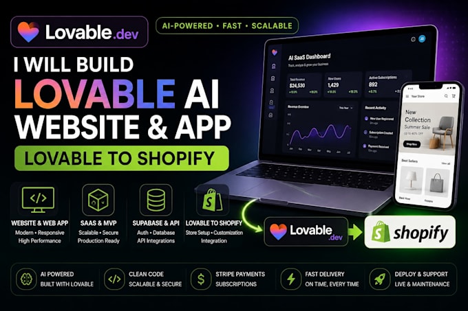 build lovable ai website lovable dev app lovable saas mvp lovable to shopify