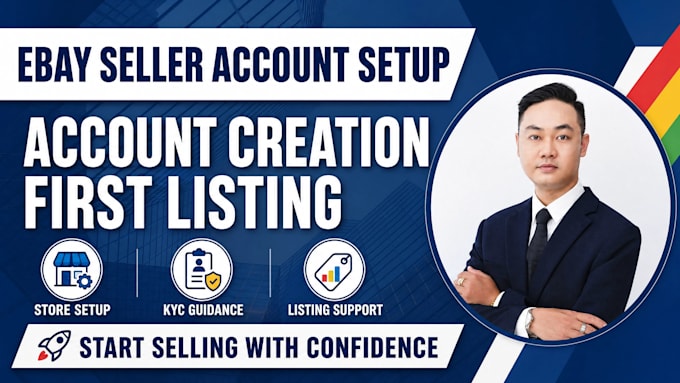 help setup your ebay seller account, ebay account creation, first ebay listing