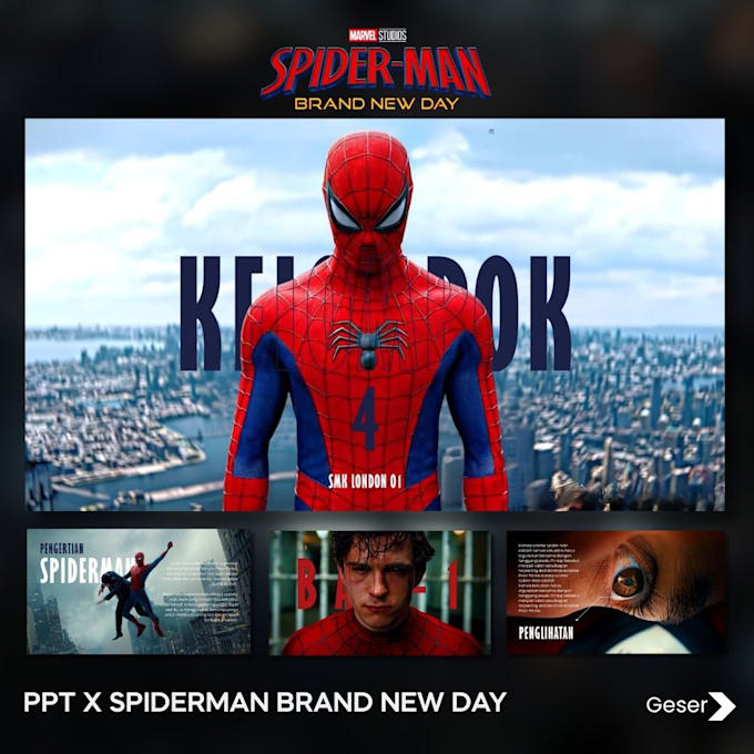 design an amazing spiderman powerpoint presentation template