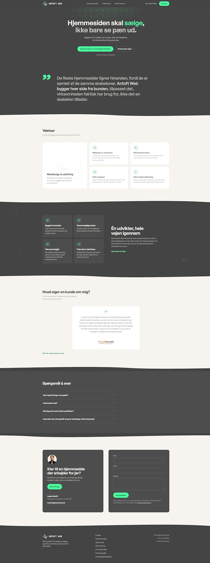 build a custom coded website for your business