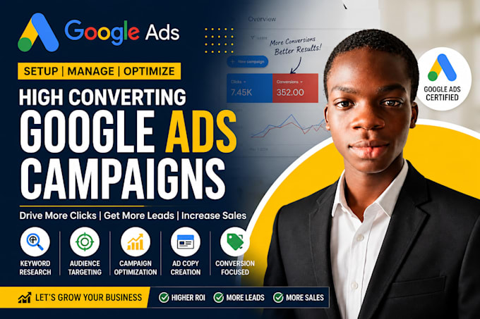 setup manage and optimize google ads campaigns for maximum conversions