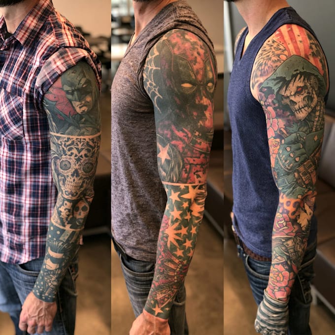 create a beautiful tattoo sleeve art