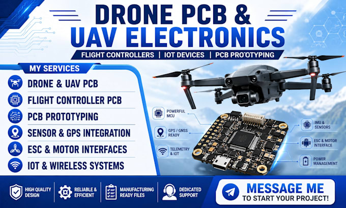 drone pcb prototyping, uav electronics, flight controllers and iot device design