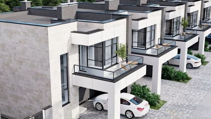 do 3d rendering, exterior and interior design, 3d model architectural rendering