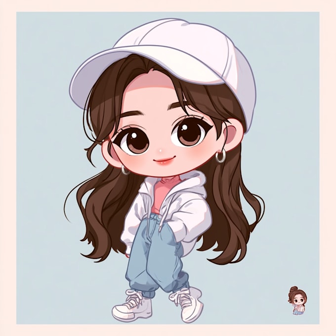 create adorable custom chibi character illustrations