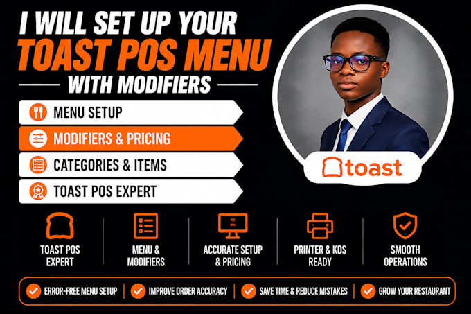 set up your toast pos menu with modifiers