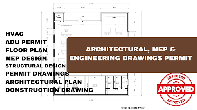 draw architectural plans, permit drawings, house plans and construction drawing