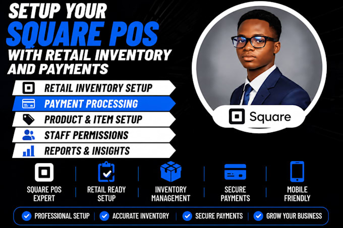 setup your square pos with retail inventory and payments