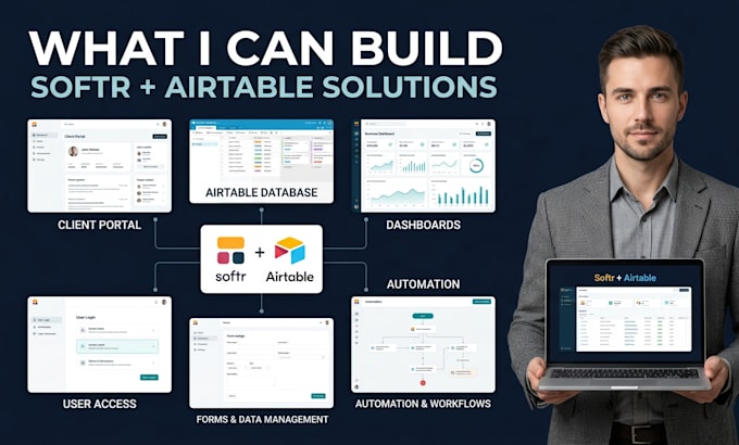build a softr client portal with airtable database and automation