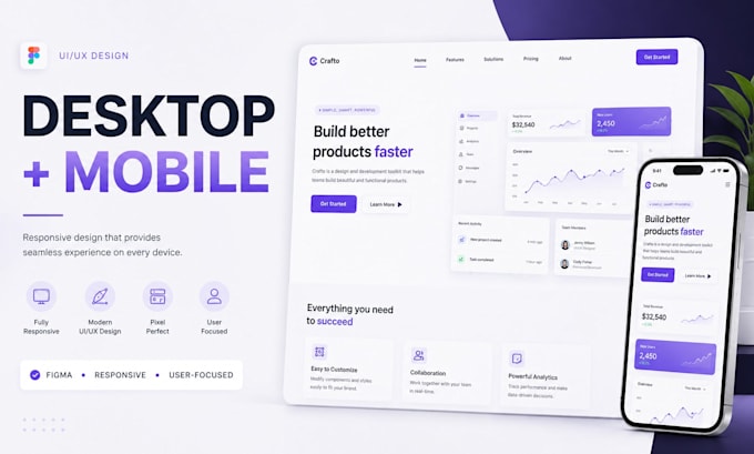 design a modern UI UX website in figma
