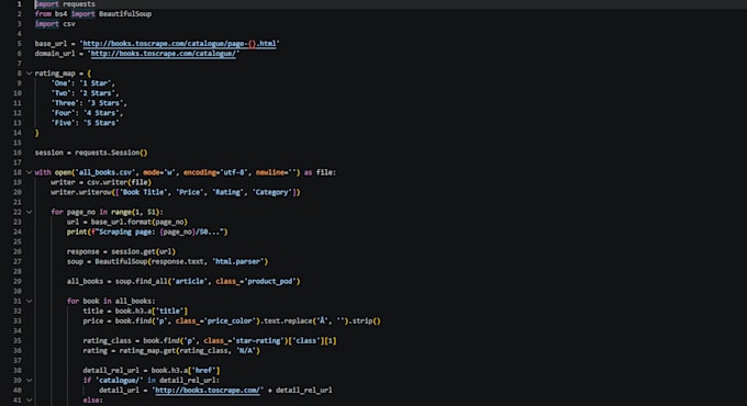 do professional web scraping using python