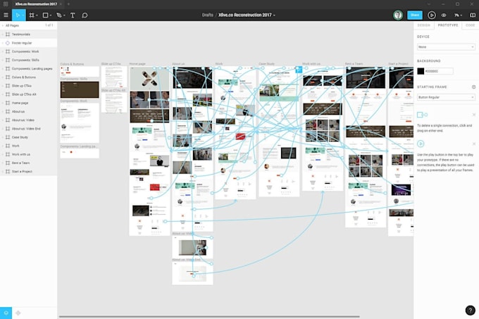 create figma design into clickable prototype app, website