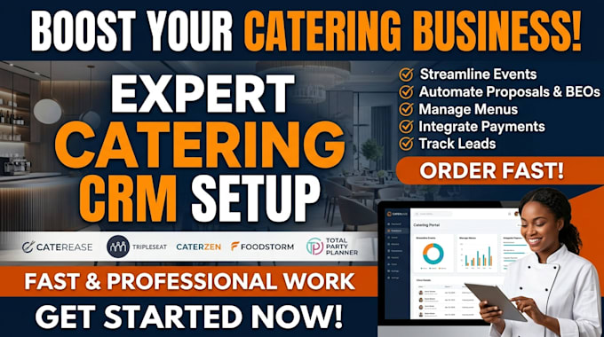 setup catering and event planning crm, beo generator, caterease, tripleseat,