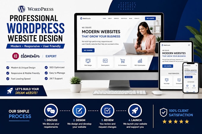 create a responsive HTML CSS javascript website