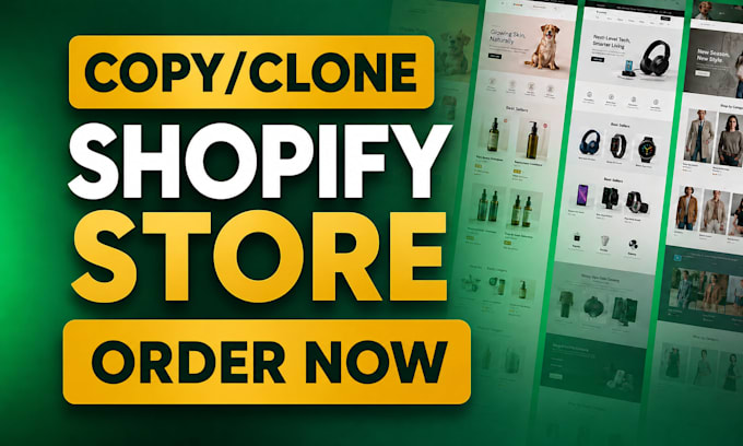 build shopify store design or redesign shopify website, copy dropshipping store
