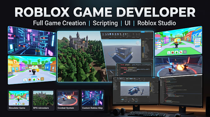 develop roblox game scripter tycoon roblox studio obby animation development