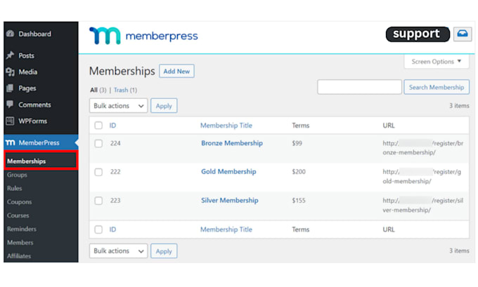 build, setup memberpress or paid memberpress pro lms website with beaver builder