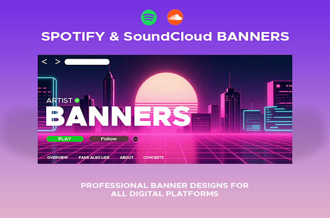 professionally design spotify or soundcloud banner for you