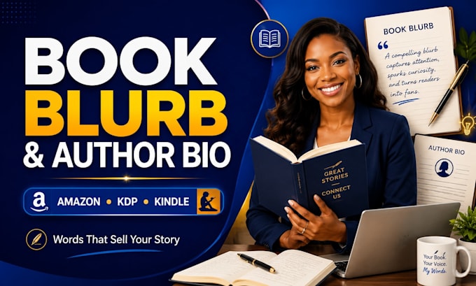 write book blurb, book description, and author bio
