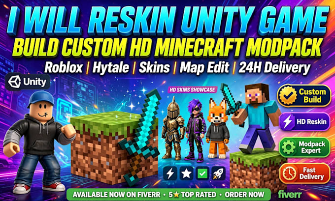 reskin unity game build custom 3d hd minecraft modpack roblox map edit skins