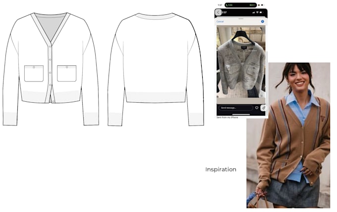 create technical illustrations for apparel