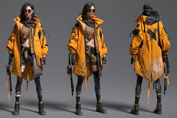 cyberpunk female character art