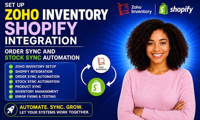 set up zoho inventory shopify integration order sync and stock sync automation