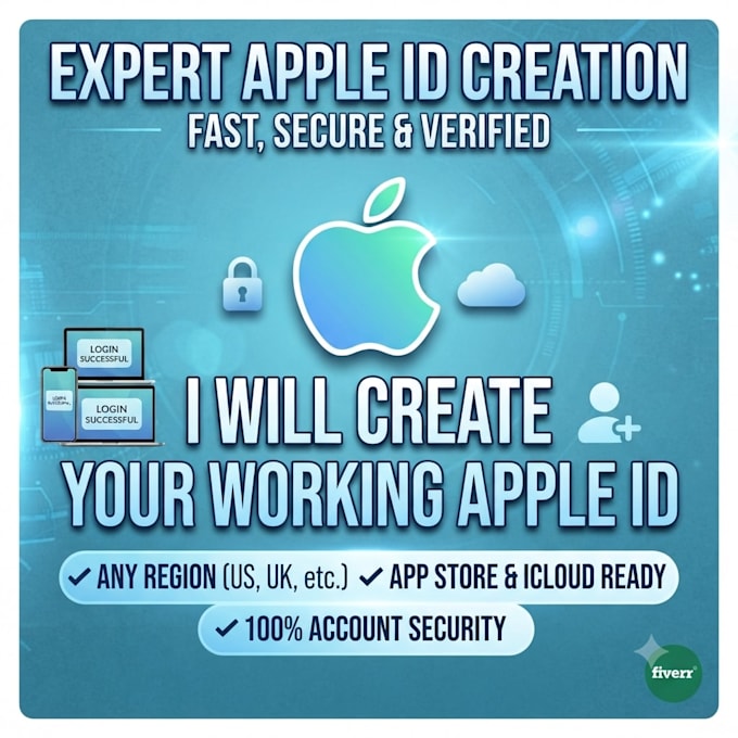 create a secure verified US or regional apple id for app store and icloud