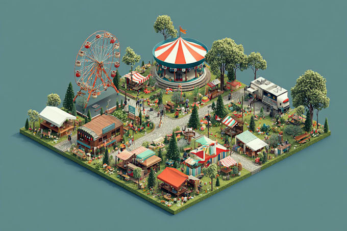 draw a vector maps, festival maps in illustrator