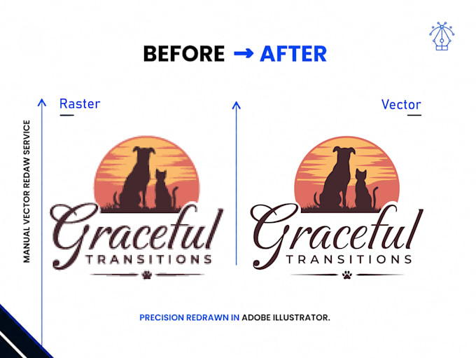 your logo into a clean vector in adobe illustrator