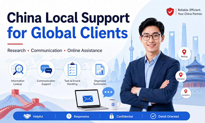 provide china research and virtual assistant services