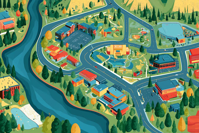 draw vector map in illustrator