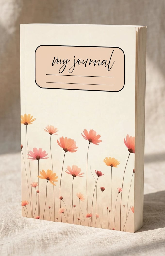 design amazon kdp journal cover and interior notebook