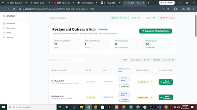 develop a custom CRM system with database and automation workflow