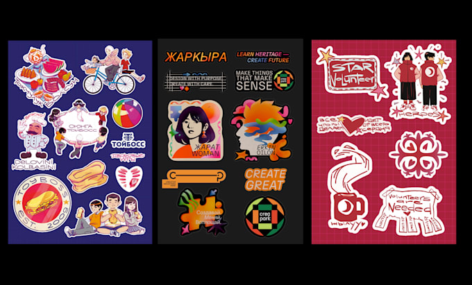 design a custom sticker pack for you