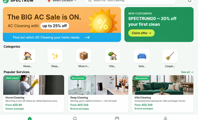 build cleaning service booking website and app