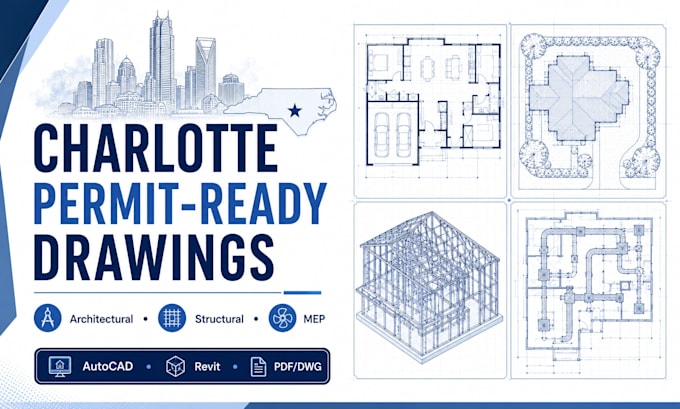 design charlotte nc permit ready architectural structural mep drawings