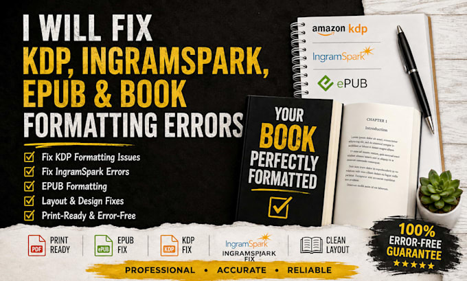 fix rejected book on KDP and ingramspark, draft2digital