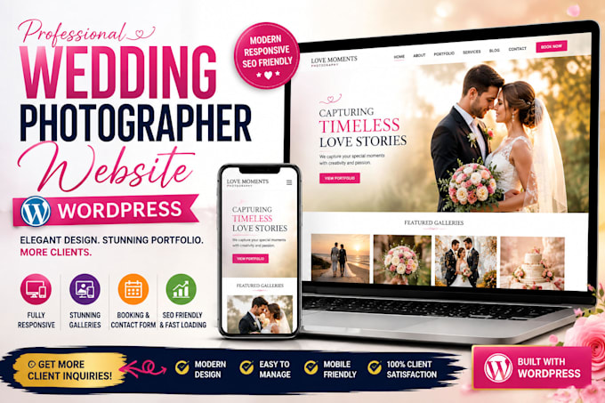 build a wordpress wedding photographer website