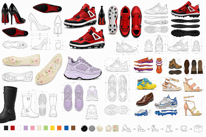 design shoes and create a professional footwear tech pack