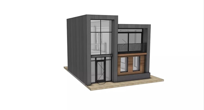 craft professional architectural 3d presentation models, minimalist house scale