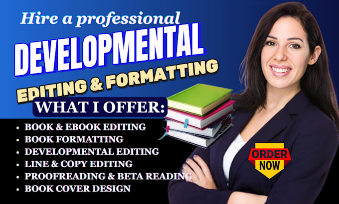 developmental edit and line editing, format fiction and nonfiction novel