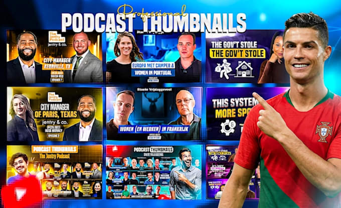 create viral podcast thumbnails in 24hrs