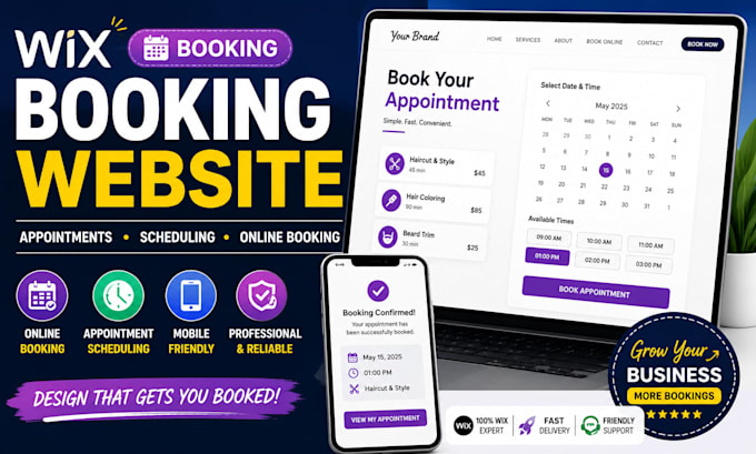 design a wix booking website with appointment scheduling