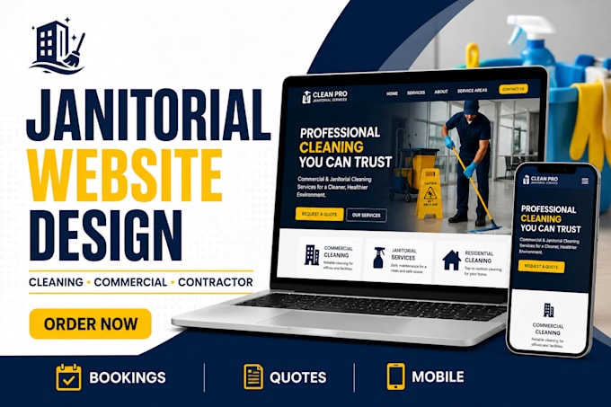 build a janitorial cleaning company website