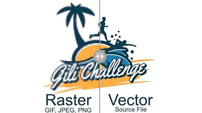 manually redraw and vectorize a low quality logo into print ready vector